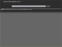 Tablet Screenshot of materialinsights.com